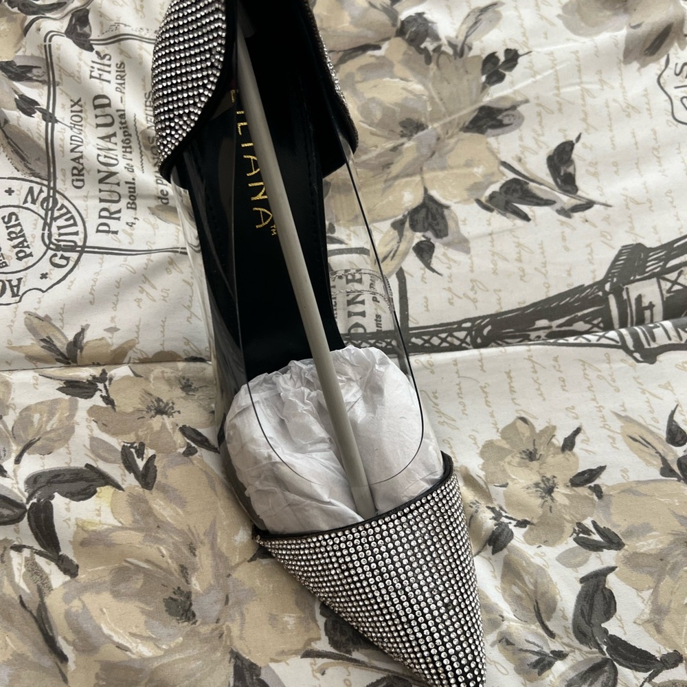 Liliana Black and White Patterned Heels